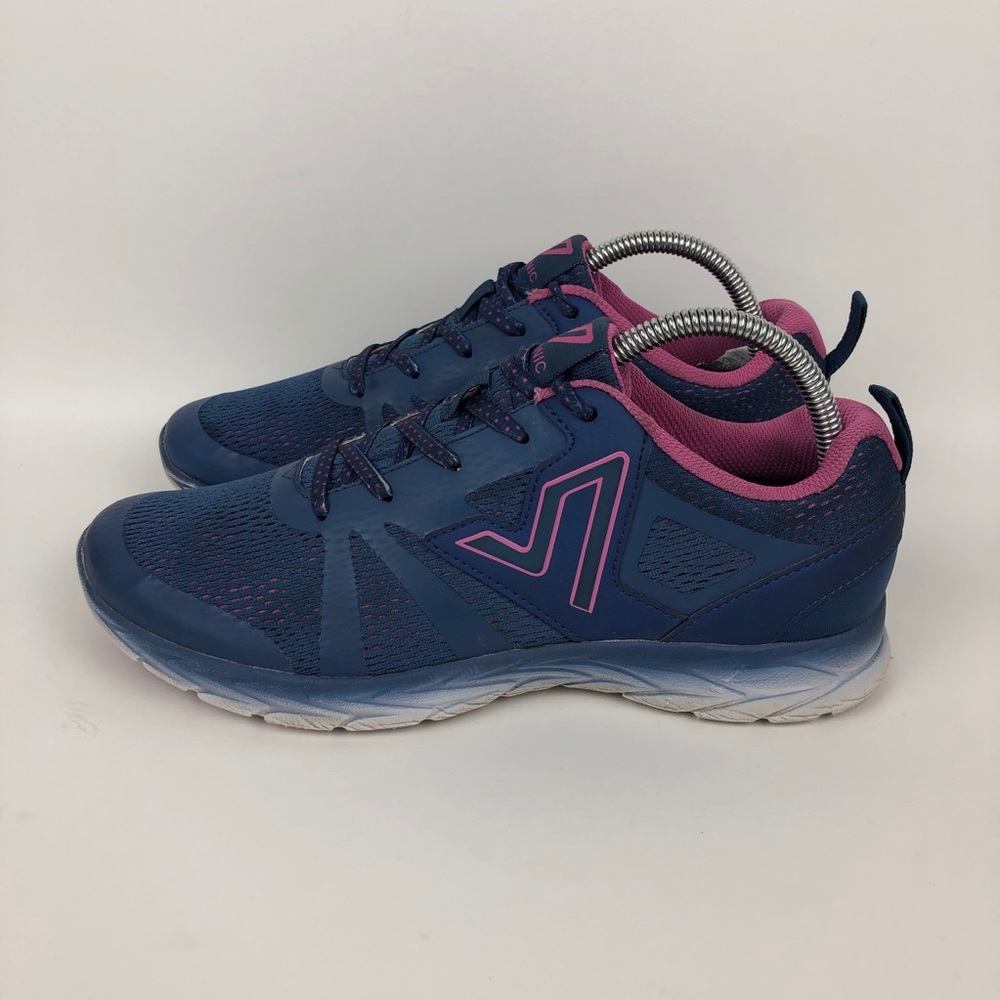 Vionic Miles Running Sneaker Shoe Womens Size 9 Blue Pink Athletic Walk Casual